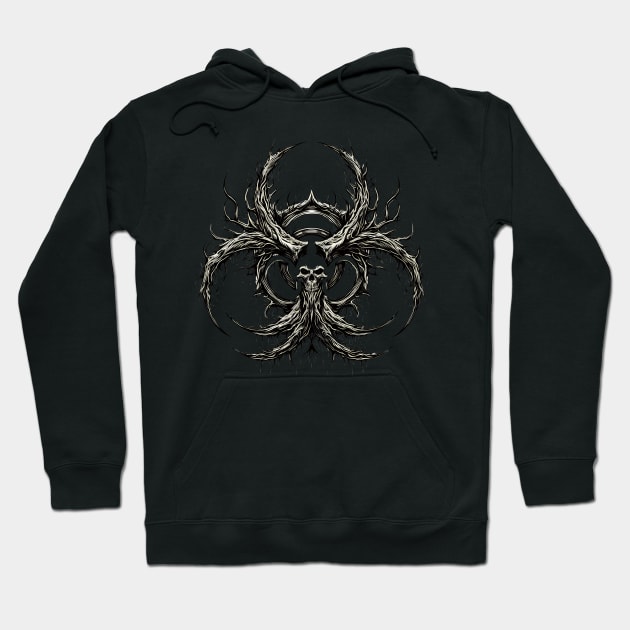 Sinister Biohazard Symbol Hoodie by MetalByte